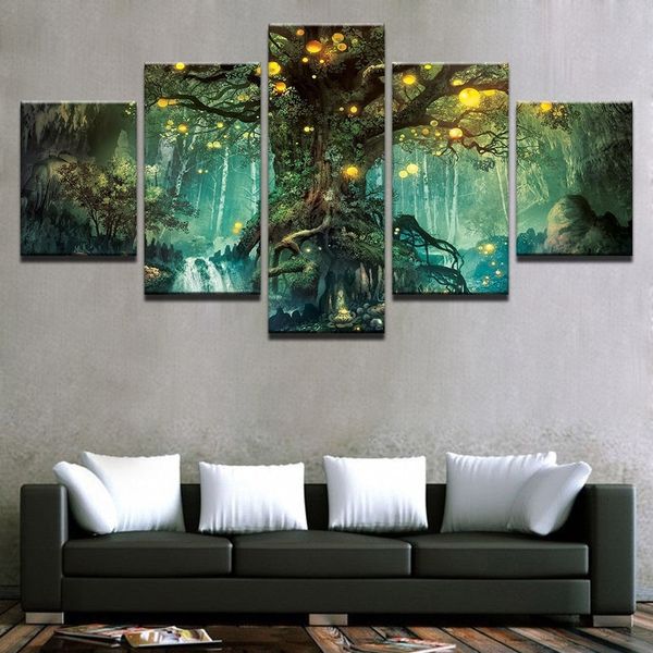 5pcs/set unframed hd printed home decor paintings on canvas wall art enchanted tree scenery modular vintage pictures for living room
5pcs/set unframed hd printed home decor paintings on canvas wall art enchanted tree scenery modular vintage pictures for living room