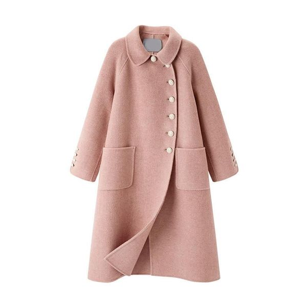 women's wool & blends woolen coat autumn winter 2021 thickened hepburn medium length small, Black
women's wool & blends woolen coat autumn winter 2021 thickened hepburn medium length small, Black