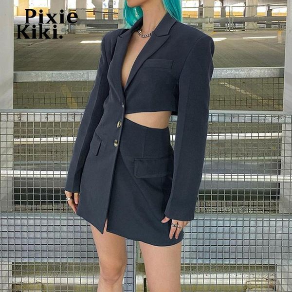 women's suits & blazers pixiekiki fashion side hollow out black blazer jackets for women 2021 fall winter trendy clothes elegant coats, White;black
women's suits & blazers pixiekiki fashion side hollow out black blazer jackets for women 2021 fall winter trendy clothes elegant coats, White;black