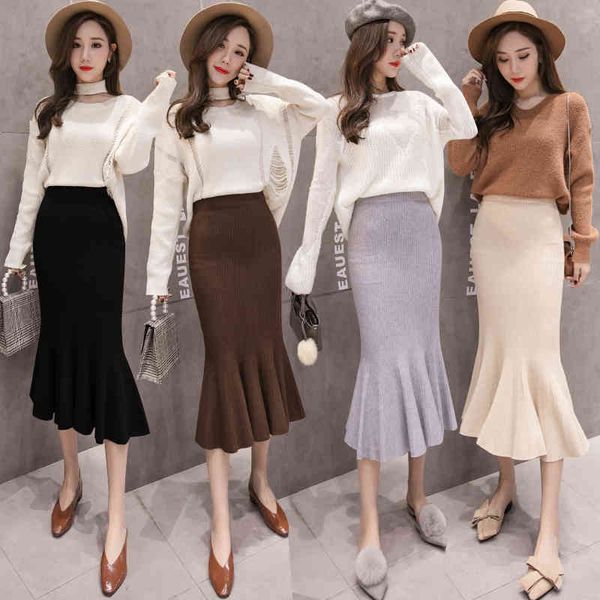 jxmyy autumn and winter new knitted skirt female bag hip fishtail skirt mid-length high waist a-line wild wool dress 210412, Black
jxmyy autumn and winter new knitted skirt female bag hip fishtail skirt mid-length high waist a-line wild wool dress 210412, Black