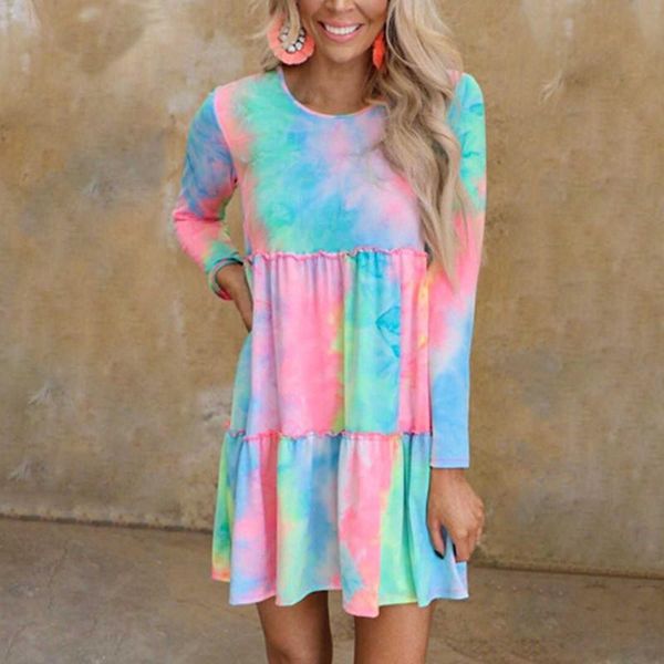 casual dresses fashion women's dress tie-dye printed spring long sleeve party for women vestidos de verano loose, Black;gray
casual dresses fashion women's dress tie-dye printed spring long sleeve party for women vestidos de verano loose, Black;gray
