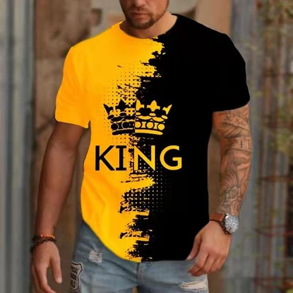 men's t-shirts king crown 3d printed t shirt summer casual breathable fashion short sleeve o-neck streetwear, White;black
men's t-shirts king crown 3d printed t shirt summer casual breathable fashion short sleeve o-neck streetwear, White;black