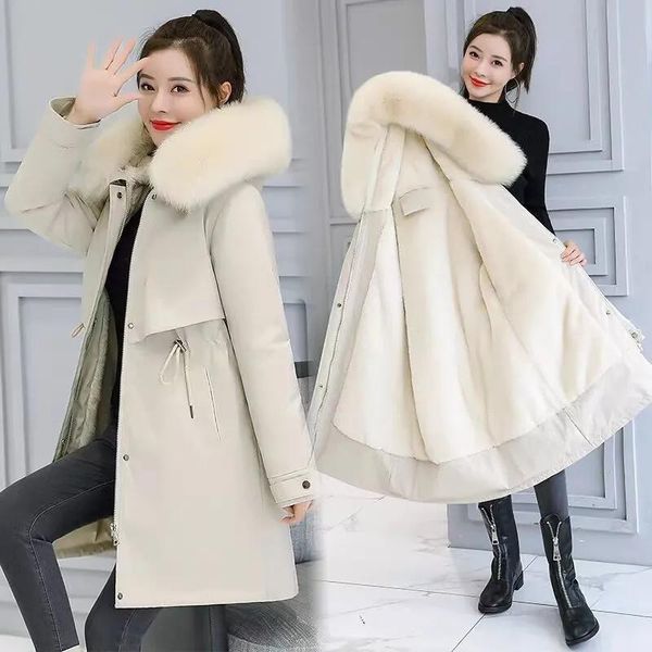 women's down & parkas 2021 winter plus velvet thick mid-length women fashion fur collar cotton padded jacket ladies korean loose warm o, Black
women's down & parkas 2021 winter plus velvet thick mid-length women fashion fur collar cotton padded jacket ladies korean loose warm o, Black