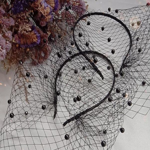 bridal veils fashion party dress headband style hat net birdcage face veil charming pearl elegant women's wedding accessories, Black
bridal veils fashion party dress headband style hat net birdcage face veil charming pearl elegant women's wedding accessories, Black