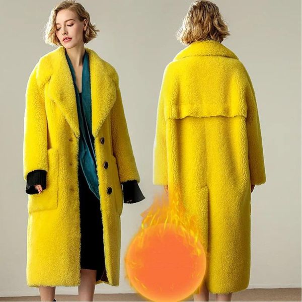 women's fur & faux women 2021 autumn winter long teddy bear jacket coat female thick warm oversized chunky outwear lambswool overcoat x, Black
women's fur & faux women 2021 autumn winter long teddy bear jacket coat female thick warm oversized chunky outwear lambswool overcoat x, Black
