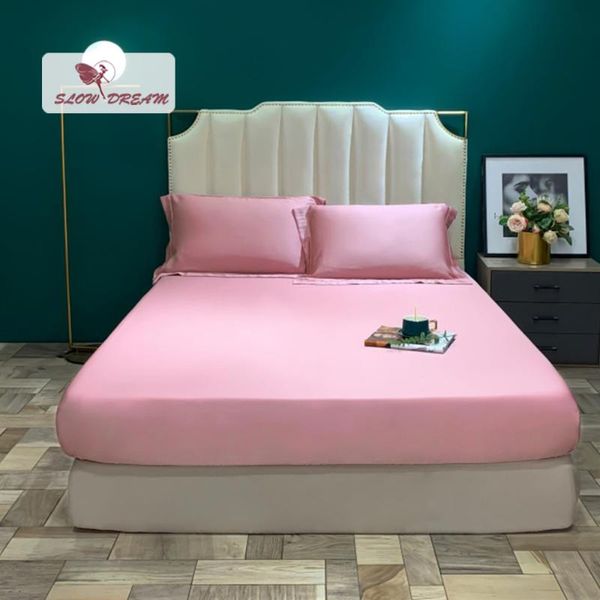 sheets & sets slowdream luxury women 100% silk pink fitted sheet silky double queen king bedding elastic band for beauty sleep
sheets & sets slowdream luxury women 100% silk pink fitted sheet silky double queen king bedding elastic band for beauty sleep