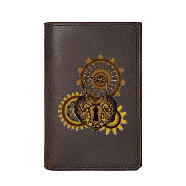 wallets vintage steampunk gear men wallet genuine leather printing card holders women slim mini short purse money clip, Red;black
wallets vintage steampunk gear men wallet genuine leather printing card holders women slim mini short purse money clip, Red;black