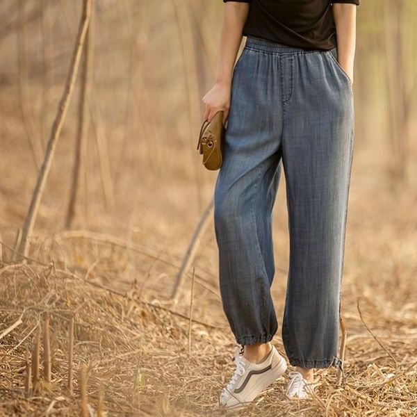 women's jeans 2021 summer arts style women high waist tencel denim wide leg pants all-matched casual loose straight ankle-length s989, Blue
women's jeans 2021 summer arts style women high waist tencel denim wide leg pants all-matched casual loose straight ankle-length s989, Blue