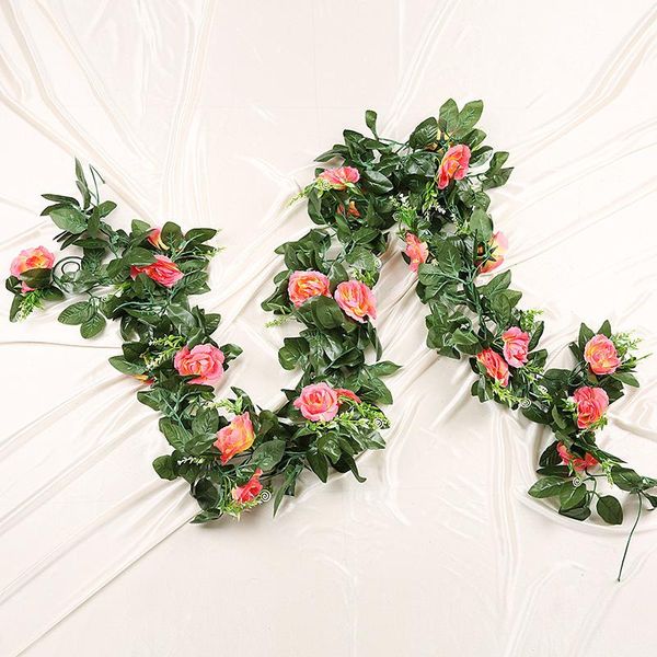 decorative flowers & wreaths 240cm rose artificial christmas garland for wedding home room decoration spring autumn garden arch diy fake pla
decorative flowers & wreaths 240cm rose artificial christmas garland for wedding home room decoration spring autumn garden arch diy fake pla