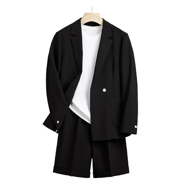 men's suits & blazers black party wedding blazer shorts two piece set summer mens suit jacket oversized loose 2 outfits, White;black
men's suits & blazers black party wedding blazer shorts two piece set summer mens suit jacket oversized loose 2 outfits, White;black
