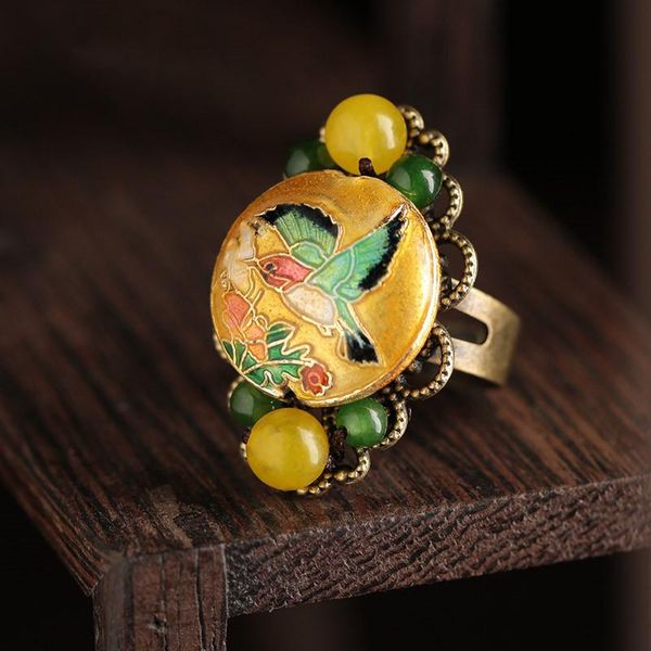 cluster rings trend 2021 fashion chinese style cloisonne yellow gem for women crafts jewelry hanfu cosplay ornaments pendant, Golden;silver
cluster rings trend 2021 fashion chinese style cloisonne yellow gem for women crafts jewelry hanfu cosplay ornaments pendant, Golden;silver