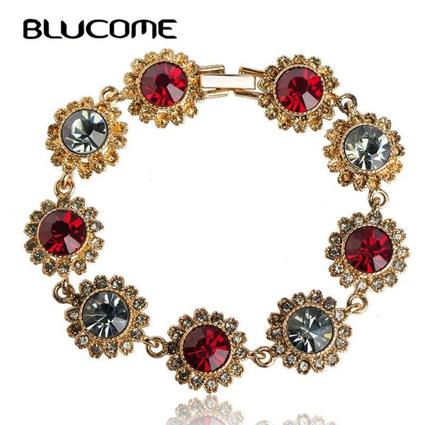 link, chain blucome vintage women lady jewelry flower bracelets zircon rhinestone bangles pulseira antique gold color party hand accessories, Black
link, chain blucome vintage women lady jewelry flower bracelets zircon rhinestone bangles pulseira antique gold color party hand accessories, Black