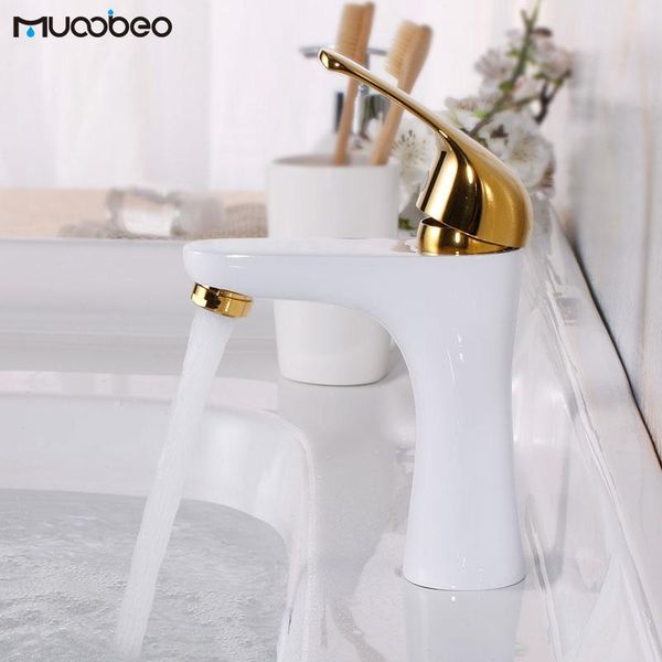brass bathroom basin faucet single handle lavatory mixer tap white golden sink faucets
brass bathroom basin faucet single handle lavatory mixer tap white golden sink faucets