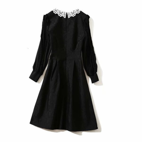 dresses latest fashion designer autumn winter women white lace turn-down collar vintage jacquard print long sleeve, Black;gray
dresses latest fashion designer autumn winter women white lace turn-down collar vintage jacquard print long sleeve, Black;gray