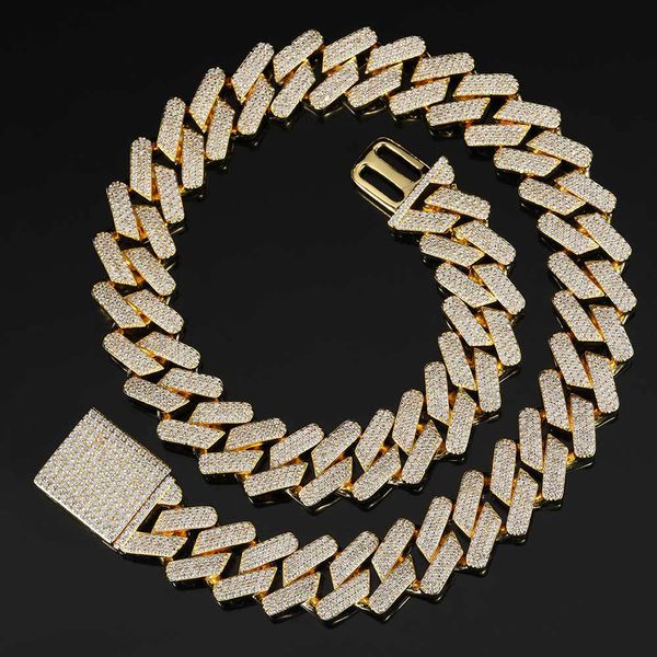 men's hip hop jewelry necklace 20mm thickened diamond cuban chain copper inlaid three row zircon box buckle necklace, Silver
men's hip hop jewelry necklace 20mm thickened diamond cuban chain copper inlaid three row zircon box buckle necklace, Silver