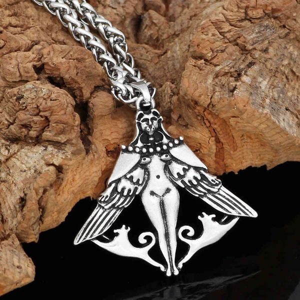 viking nude women double-sided cat god pendant necklace accessories men's long jewelry sweater chain, Silver
viking nude women double-sided cat god pendant necklace accessories men's long jewelry sweater chain, Silver