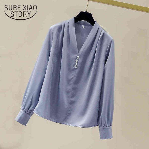 office v neck solid blouse autumn long sleeve chiffon shirts for women beading pullovers ladies blusas 11157 210415, White
office v neck solid blouse autumn long sleeve chiffon shirts for women beading pullovers ladies blusas 11157 210415, White