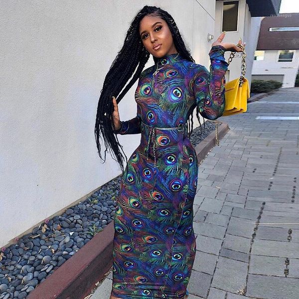 bodycon peacock print dress women elegant fashion autumn winter long dres backless slim street dresses ropa mujer casual, Black;gray
bodycon peacock print dress women elegant fashion autumn winter long dres backless slim street dresses ropa mujer casual, Black;gray
