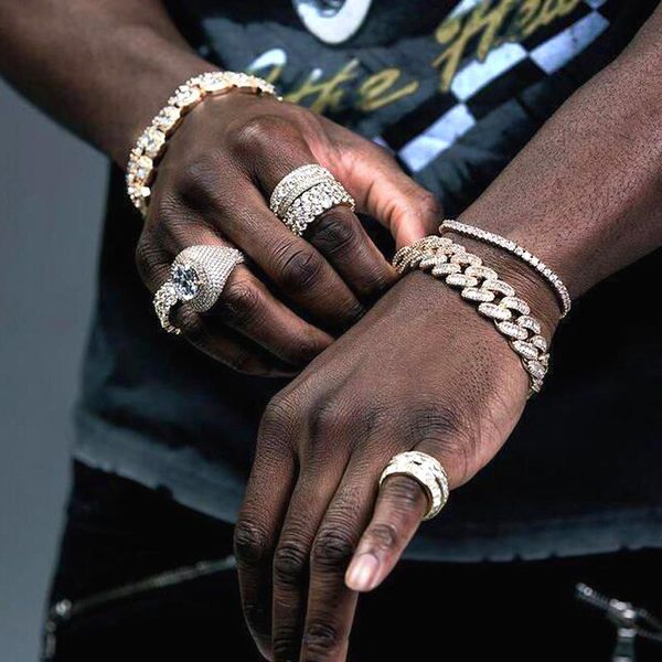 cluster rings 2021 iced clustered cubic zirconia band ring big gold silver color cz micro pave hip hop jewelry for men women, Golden;silver
cluster rings 2021 iced clustered cubic zirconia band ring big gold silver color cz micro pave hip hop jewelry for men women, Golden;silver