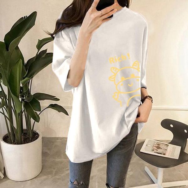 women summer t-shirts cotton office lady short sleeve o-neck shirts cartoon loose casual 2021 white girls women's t-shirt
women summer t-shirts cotton office lady short sleeve o-neck shirts cartoon loose casual 2021 white girls women's t-shirt