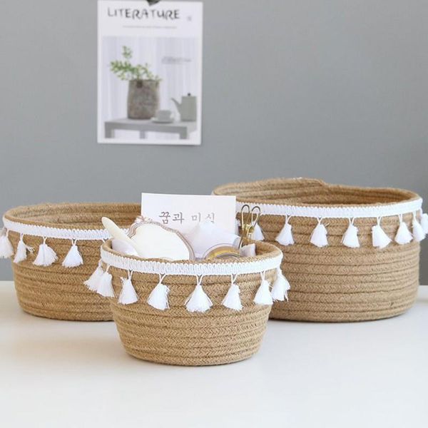 storage baskets cotton rope tassel basket deskorganizer sundries box laundry household woven
storage baskets cotton rope tassel basket deskorganizer sundries box laundry household woven