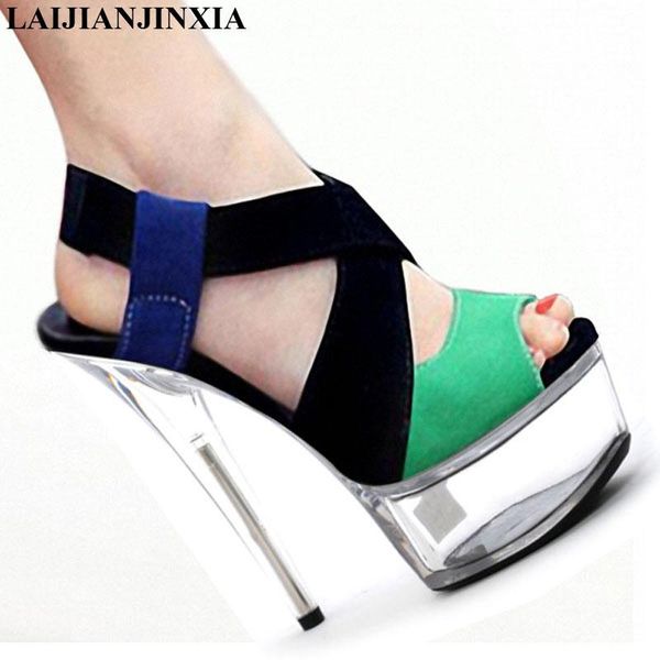 dress shoes laijianjinxia flock women platform sandals heel 15cm extreme high heels size 46, Black
dress shoes laijianjinxia flock women platform sandals heel 15cm extreme high heels size 46, Black