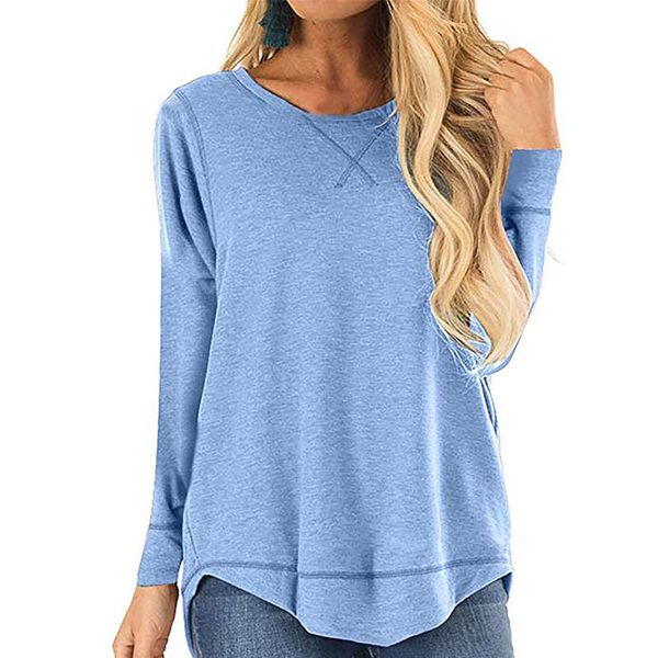 women's blouses & shirts 2021 autumn and winter o neck crew long-sleeve t-shirt solid color loose-fit front short long back tuxedo, White
women's blouses & shirts 2021 autumn and winter o neck crew long-sleeve t-shirt solid color loose-fit front short long back tuxedo, White