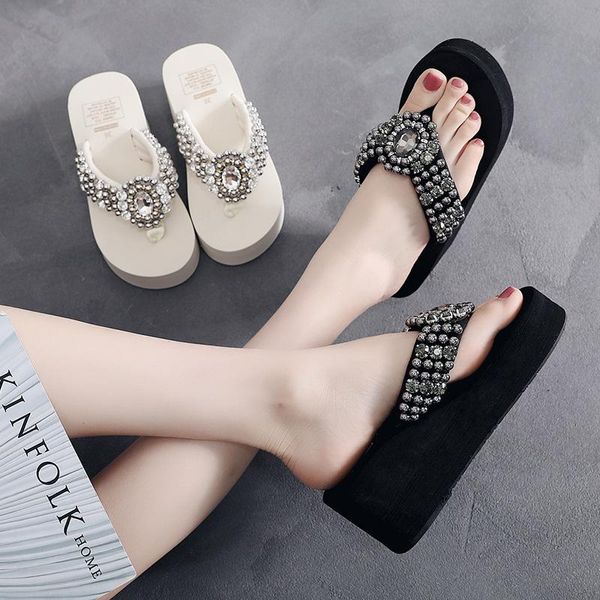 flip flop sandal slope middle heels 2021 fashion elastic soft antiskid women's shoes casual platform ladies slippers, Black
flip flop sandal slope middle heels 2021 fashion elastic soft antiskid women's shoes casual platform ladies slippers, Black