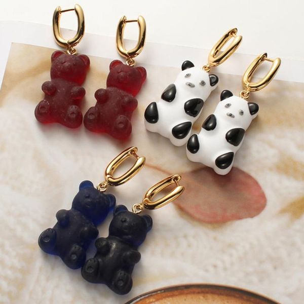 hoop & huggie 2021 cartoon bear gummy earrings color resin cute panda gold-plated ear buckles cuff for women girl unusual jewelry, Golden;silver
hoop & huggie 2021 cartoon bear gummy earrings color resin cute panda gold-plated ear buckles cuff for women girl unusual jewelry, Golden;silver