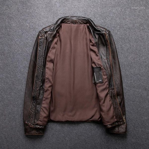 men's leather & faux 2021 vintage brown men casual jacket plus size xxxl genuine cowhide autumn russian slim fit natural coat, Black
men's leather & faux 2021 vintage brown men casual jacket plus size xxxl genuine cowhide autumn russian slim fit natural coat, Black