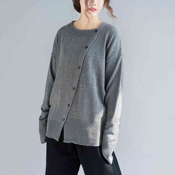 johnature - women's loose long sved informal crew neck sweater, knitted, single cht, autumn and winter, solid color, 2021, White;black
johnature - women's loose long sved informal crew neck sweater, knitted, single cht, autumn and winter, solid color, 2021, White;black