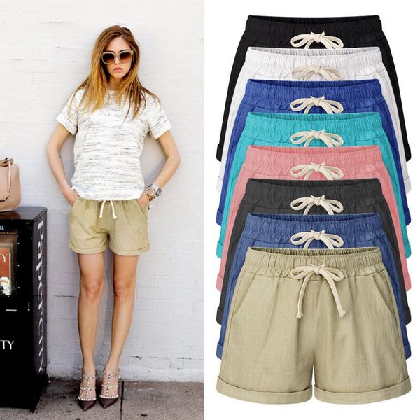 women casual basic cotton linen summer elastic shorts pocket lace-up plus size s~6xl women's, White;black
women casual basic cotton linen summer elastic shorts pocket lace-up plus size s~6xl women's, White;black