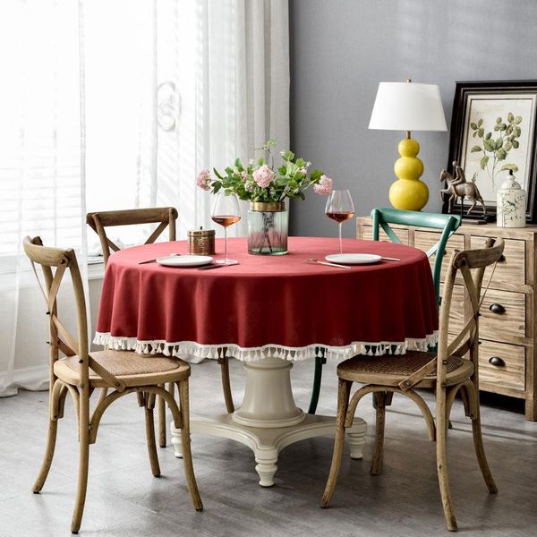 table cloth round tablecloth nordic solid linen with tassel lace edge waterproof dust cover grey wedding party home decoration
table cloth round tablecloth nordic solid linen with tassel lace edge waterproof dust cover grey wedding party home decoration