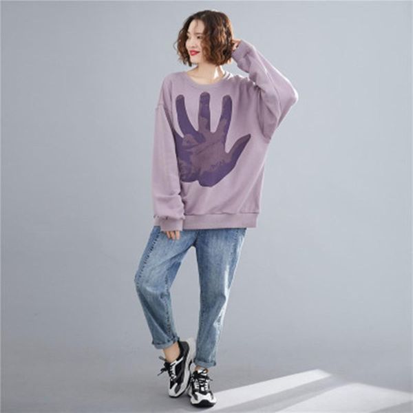 women's hoodies & sweatshirts long sleeve plus size cotton print casual loose autumn winter sweatshirt women 2021 rb156, Black
women's hoodies & sweatshirts long sleeve plus size cotton print casual loose autumn winter sweatshirt women 2021 rb156, Black