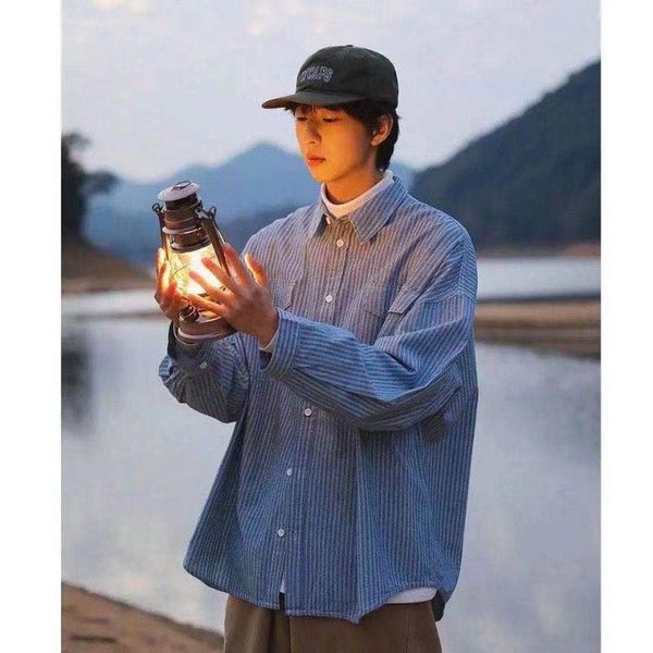 men's casual shirts 2021 long sleeve shirt lapel collar pocket stripe printed coats tooling cool clotehs camisa masculina s-2xl, White;black
men's casual shirts 2021 long sleeve shirt lapel collar pocket stripe printed coats tooling cool clotehs camisa masculina s-2xl, White;black