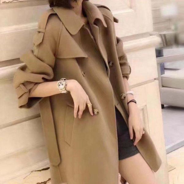 women's wool & blends 2021 woman autumn winter loose woolen coats female double-faced outwear ladies elegant pockets warm jackets q535, Black
women's wool & blends 2021 woman autumn winter loose woolen coats female double-faced outwear ladies elegant pockets warm jackets q535, Black