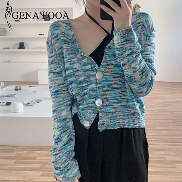 genayooa autumn winter striped cropped cardigan knitted v neck sweater women vintage long sleeve slim female korean style 210417, White;black
genayooa autumn winter striped cropped cardigan knitted v neck sweater women vintage long sleeve slim female korean style 210417, White;black