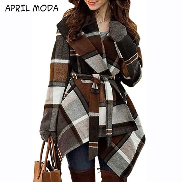 women's jackets 2021 autumn winter women coat black irregular lattice fashion urban casual mid-length warm lace up woolen clothing, Black;brown
women's jackets 2021 autumn winter women coat black irregular lattice fashion urban casual mid-length warm lace up woolen clothing, Black;brown