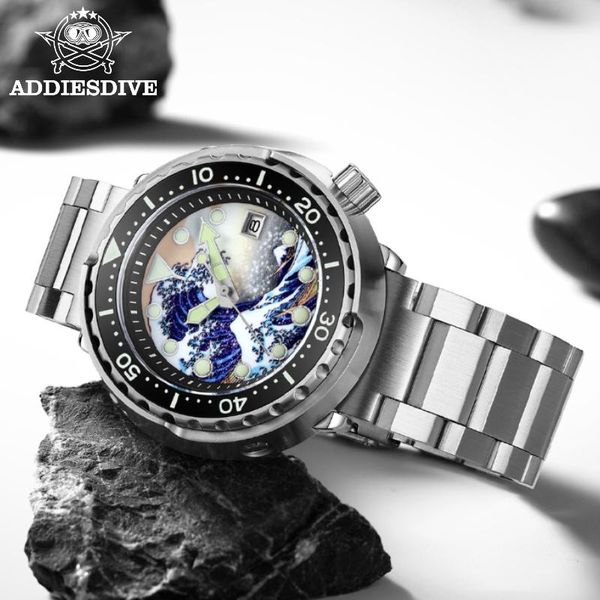 wristwatches addies diver 3d printing full luminous kanagawa surfing dial nh35 automatic mechanical watch sapphire date diving men's, Slivery;brown
wristwatches addies diver 3d printing full luminous kanagawa surfing dial nh35 automatic mechanical watch sapphire date diving men's, Slivery;brown