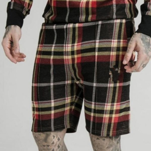 men's shorts men workout good shape colorful soft plaid loose short pants for boy casual clothing, White;black
men's shorts men workout good shape colorful soft plaid loose short pants for boy casual clothing, White;black