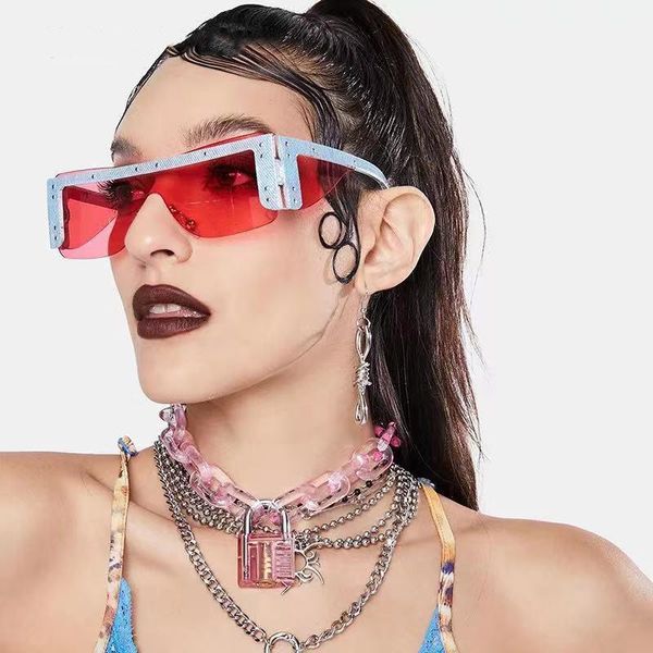 sunglasses oversized mirror pink shades rimless square women men trend female eyewear glasses oculos, White;black
sunglasses oversized mirror pink shades rimless square women men trend female eyewear glasses oculos, White;black