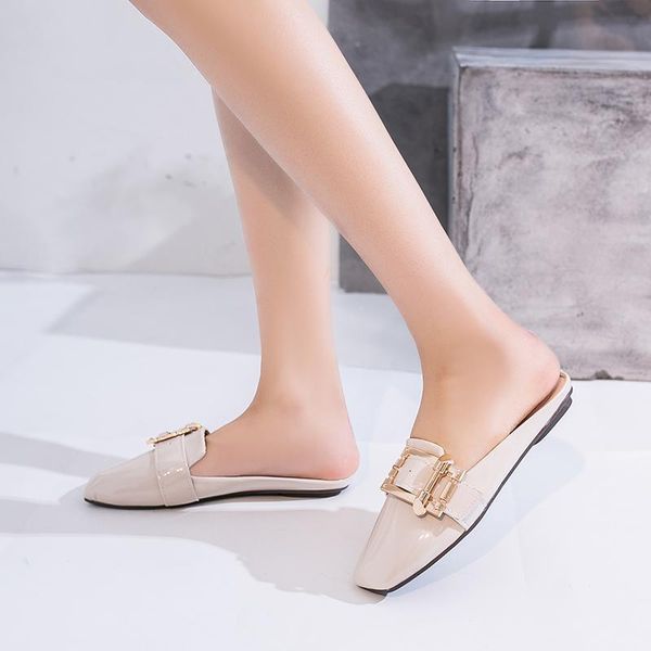 slippers fashion square head solid color soft skin-friendly buckle strap non-slip light wild half slip sandals women's u30-44, Black
slippers fashion square head solid color soft skin-friendly buckle strap non-slip light wild half slip sandals women's u30-44, Black
