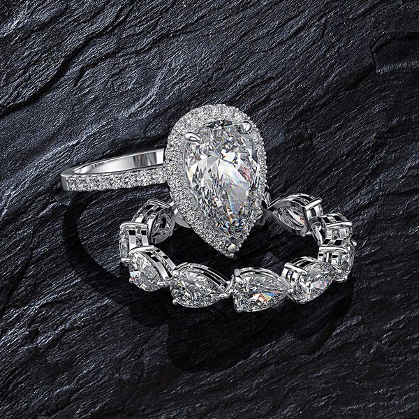 luxury water drop 5ct moissanite diamond ring sets 100% real 925 sterling silver engagement wedding band rings for women jewelry, Slivery;golden
luxury water drop 5ct moissanite diamond ring sets 100% real 925 sterling silver engagement wedding band rings for women jewelry, Slivery;golden