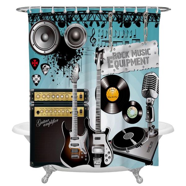 shower curtains rock music speaker guitar bathroom curtain polyester fabric waterproof with hooks
shower curtains rock music speaker guitar bathroom curtain polyester fabric waterproof with hooks