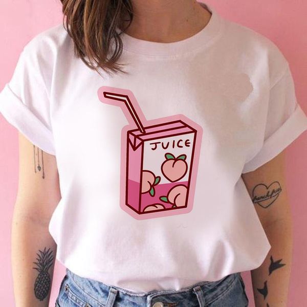 women's t-shirt girl's graphic peach juice japanese rock basic o-neck lady harajuku kawaii pink beautiful summer casual, White
women's t-shirt girl's graphic peach juice japanese rock basic o-neck lady harajuku kawaii pink beautiful summer casual, White