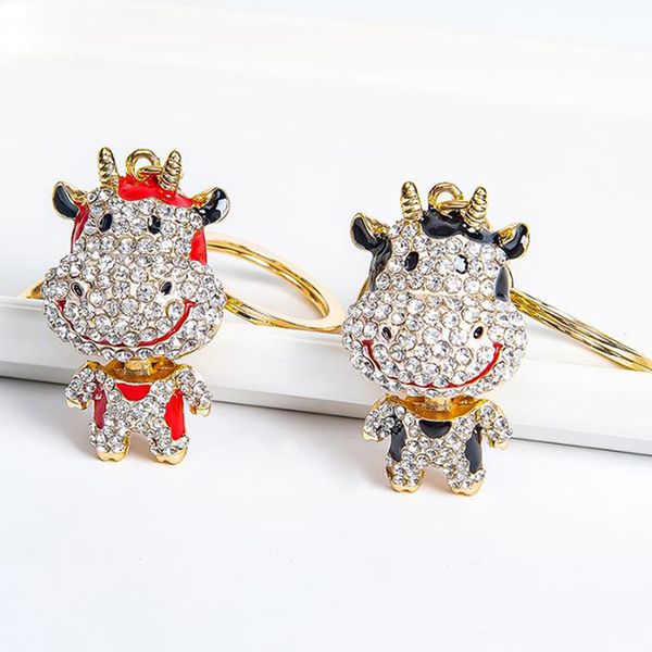2022 chinese new year of ox rhinestone crystal lovely cow keychain keyring for car handbag chram key holder, Silver
2022 chinese new year of ox rhinestone crystal lovely cow keychain keyring for car handbag chram key holder, Silver