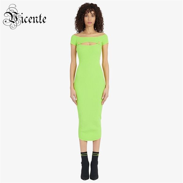 stylish green midi dress key hole design button embellished celebrity party club bandage vestido 210520, Black;gray
stylish green midi dress key hole design button embellished celebrity party club bandage vestido 210520, Black;gray
