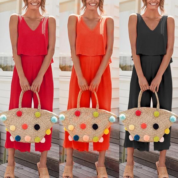 women's jumpsuits & rompers summer women sleeveless cotton linen loose wide leg long playsuit casual party jumpsuit w502, Black;white
women's jumpsuits & rompers summer women sleeveless cotton linen loose wide leg long playsuit casual party jumpsuit w502, Black;white
