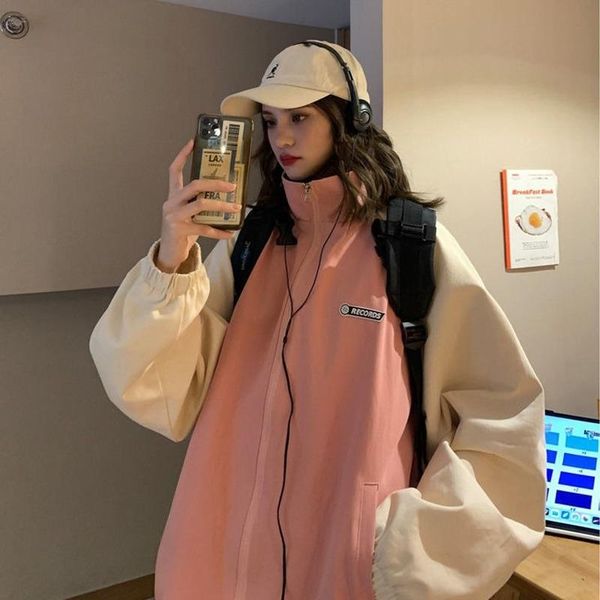 women's jackets baseball jacket bomber zipper high collar loose autumn stitching oversize, Black;brown
women's jackets baseball jacket bomber zipper high collar loose autumn stitching oversize, Black;brown