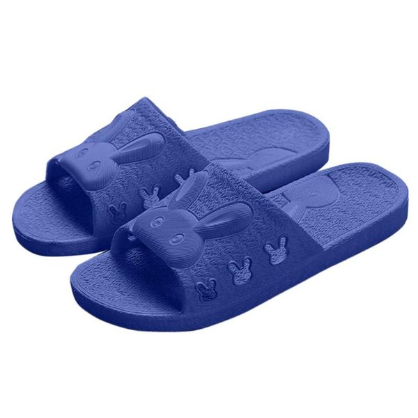 slippers men big size 40-45 1 pair household plastic bathroom black blue couple slipper shoes